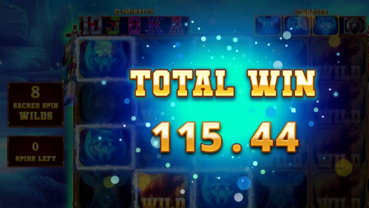 Tampilan visual slot Sacred Buffalo dengan latar belakang padang rumput Wild West dan simbol hewan liar.